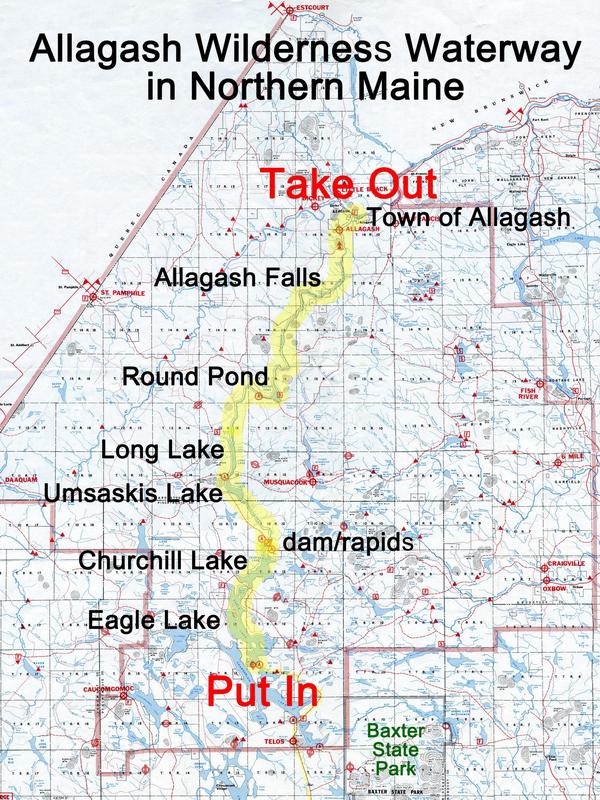 Allagash Wilderness Waterway   Map Big 