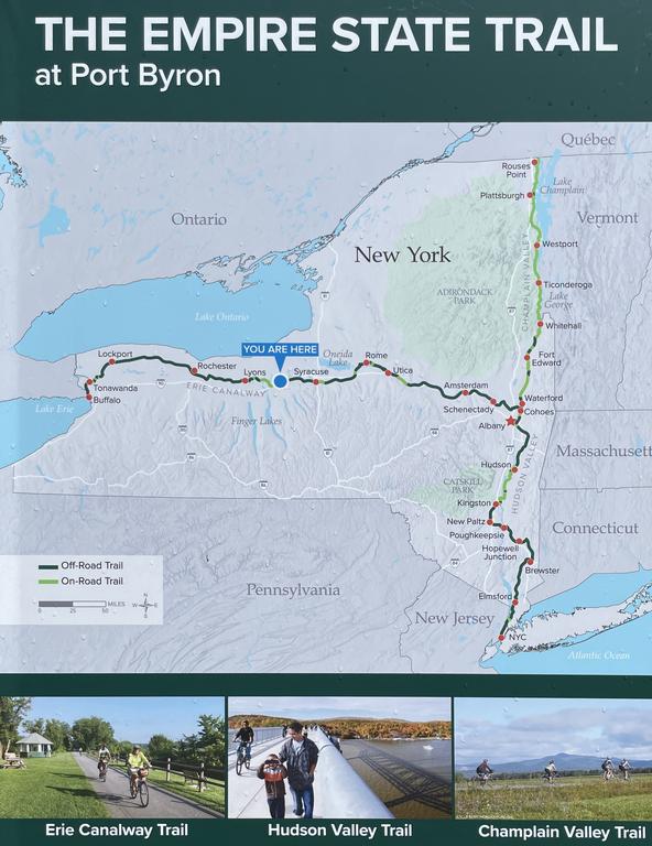 trail map at the canal museum near Auburn NY