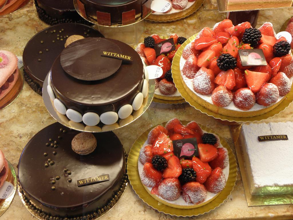 chocolate on display in a store window at Brussels in Belgium