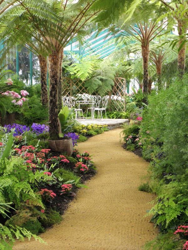 garden at the Royal Greenhouse in Belgium