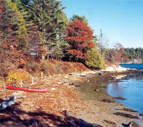 canoe on Beal Island in Maine in August 1986