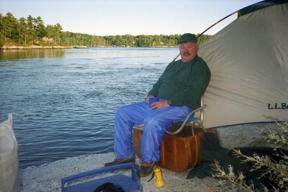 xxx on a Beal Island canoe trip in Maine in August 1986