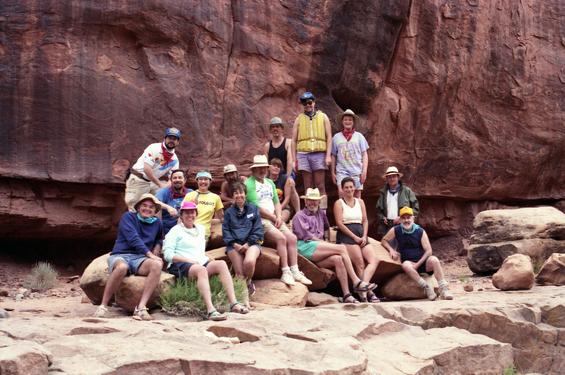 members of our canoe adventure on the San Juan River in Utah in May 1992