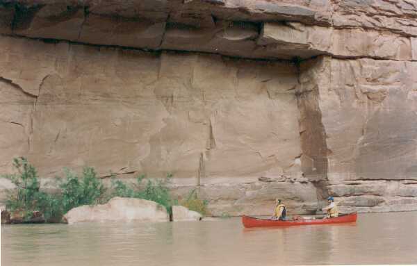 canoeing on the San Juan River in Utah in May 1992