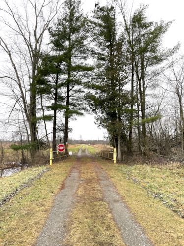entrance in December at Oak Orchard WMA near Elmira, New York