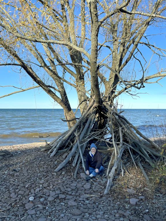 play teepee in October at Golden Hill State Park near Barker in western NY