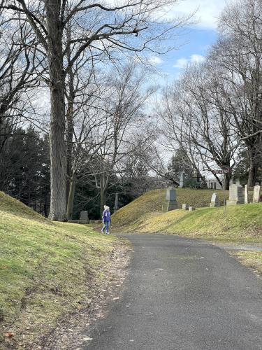 Andee in January at Mt Albion Cemetery in Albion, New York