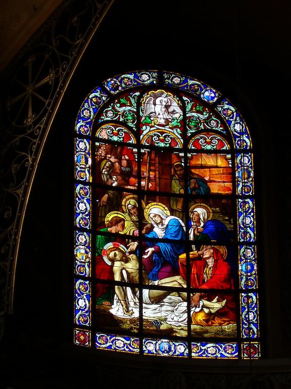 stained-glass window in the Church of St. Augustine in Paris, France