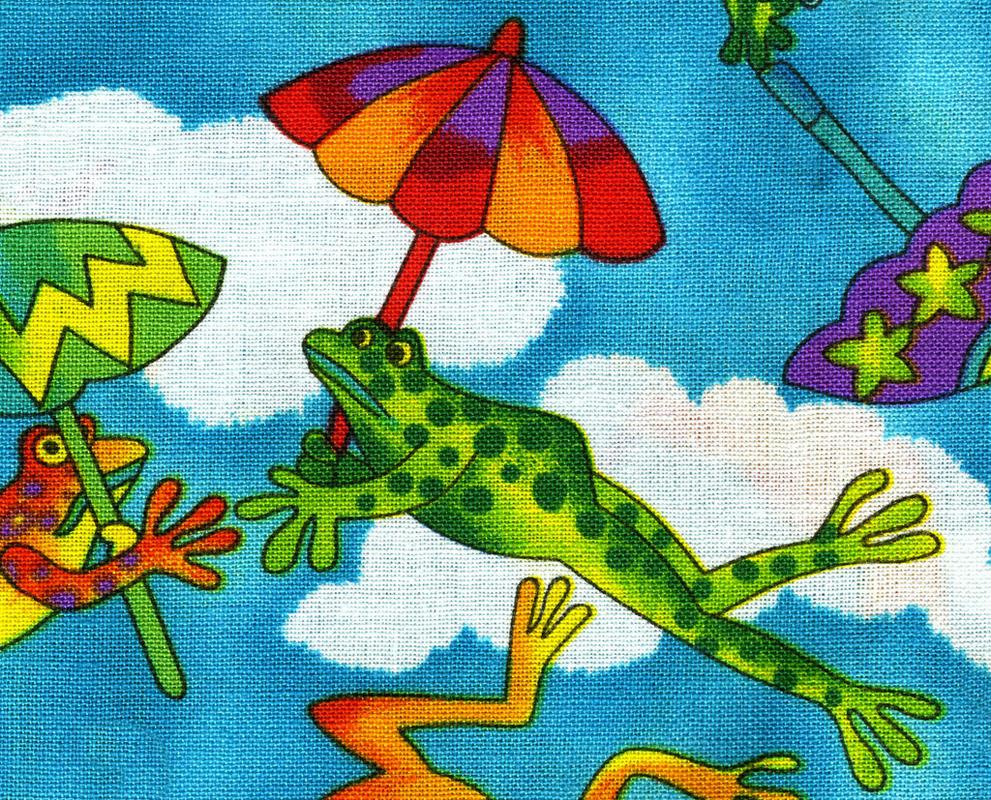 frog decor fabric