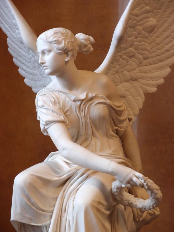 angel statue in the Picture Gallery of the Kulturforum museum complex at Berlin in Germany