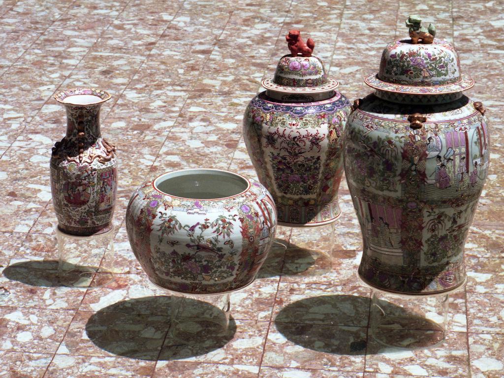 vases on top of a wing of the Westin Kauai in Hawaii