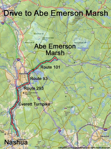 Abe Emerson Marsh drive route