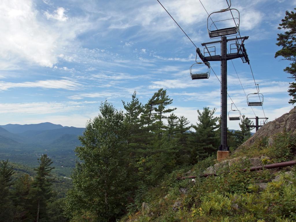 downhill ski area at Little Attitash Mountain in New Hampshire