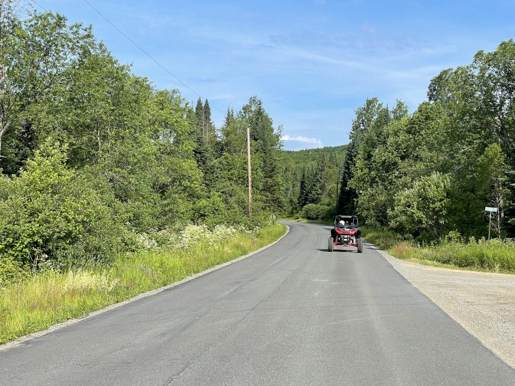 Back Lake Road in July on ATV hikes near Pittsburg in northern New Hampshire