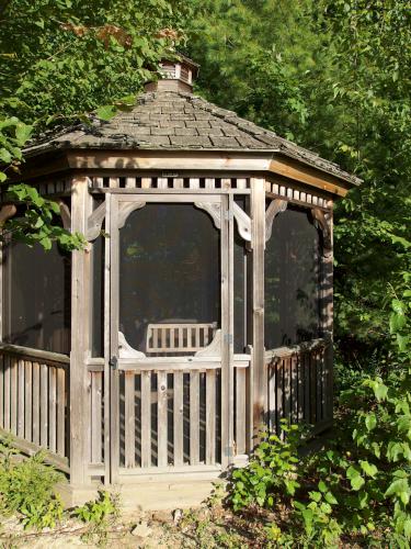 screened gazebo at Bailey Pond in southern New Hampshire