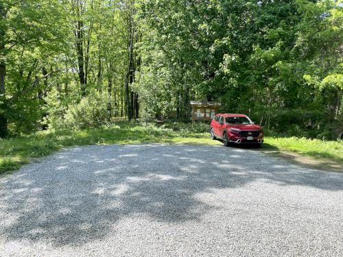 parking in May at Balsam Trail in northeast MA