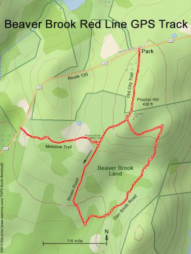 redlining at Beaver Brook in southern New Hampshire