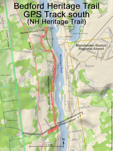 Bedford Heritage Trail south gps track