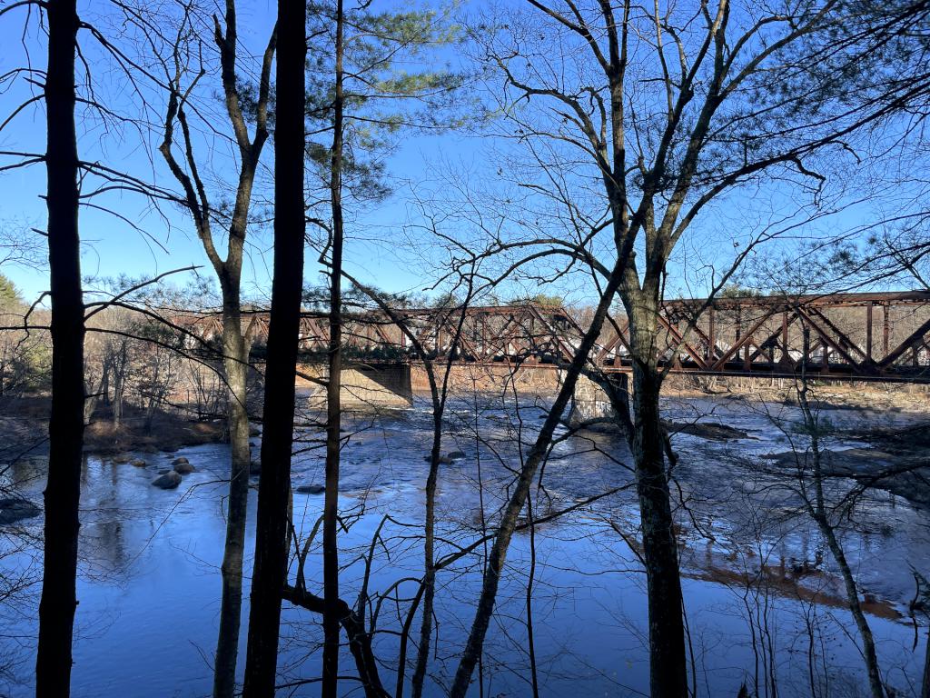 Merrimack River in November as seen from the Bedford Heritage Trail near Bedford in southern NH