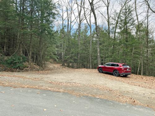 parking in November at Beech Hill near Andover in southern NH