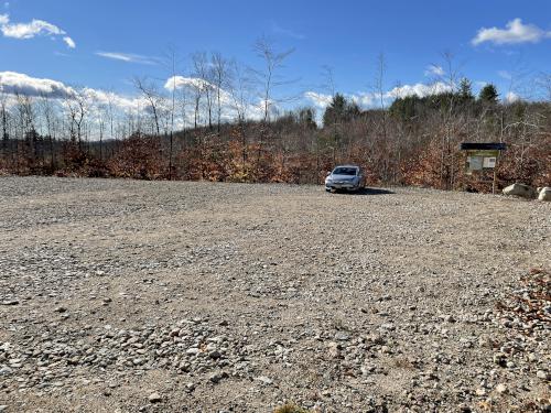 parking in November at Birch Ridge in eastern New Hampshire