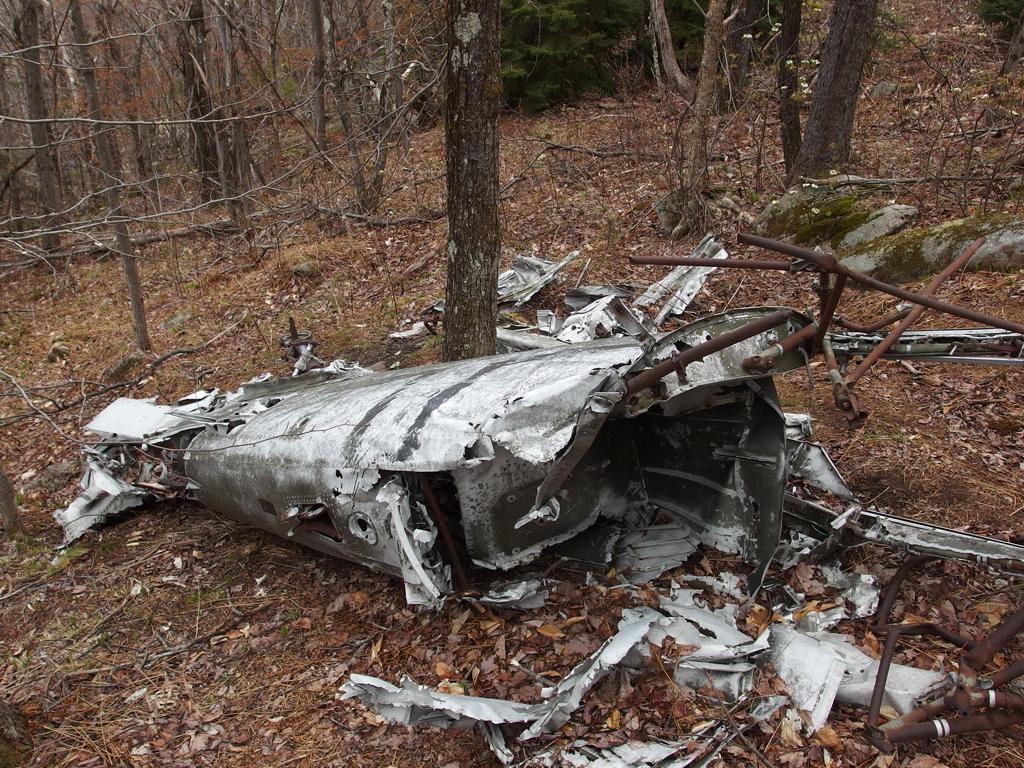 remains of the AT-6 plane crash in 1949 on Blood Mountain in southern New Hampshire