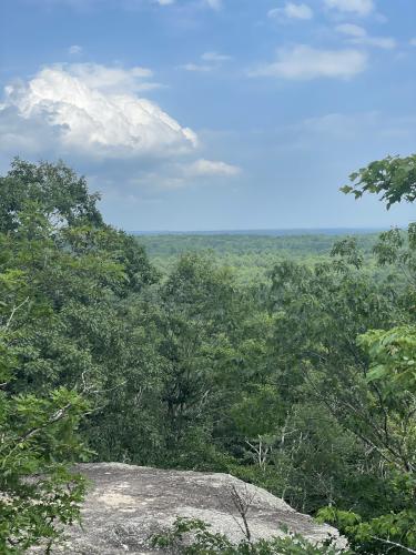 view in July from Bradbury Mountain near Freeport in southwest Maine