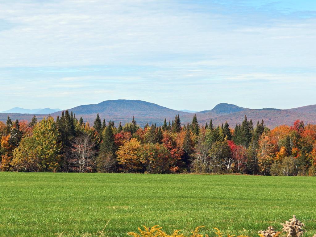 view in September from the access road to Brousseau Mountain in northeast Vermont