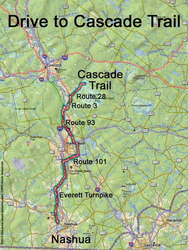 Cascade Trail drive route