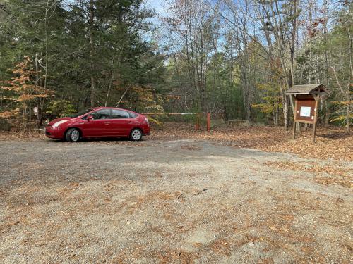 parking in October at Lillian Cassier Memorial Forest in southern NH