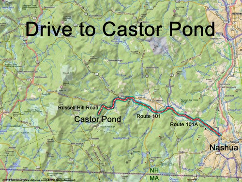 Castor Pond drive route