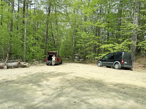 parking in May at Castor Pond in southern NH