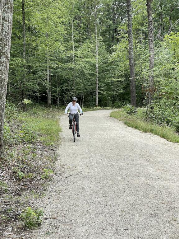 rail trail extension in August at Mass Central Rail Trail at Holden in eastern Massachusetts