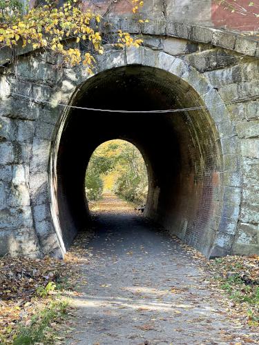 tunnel in October on the Upper Charles Rail Trail near Milford in eastern Massachusetts