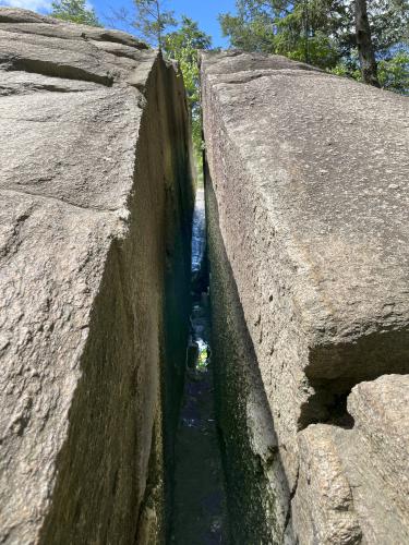 Fat Man's Misery in June at Purgatory Chasm in southern Massachusetts