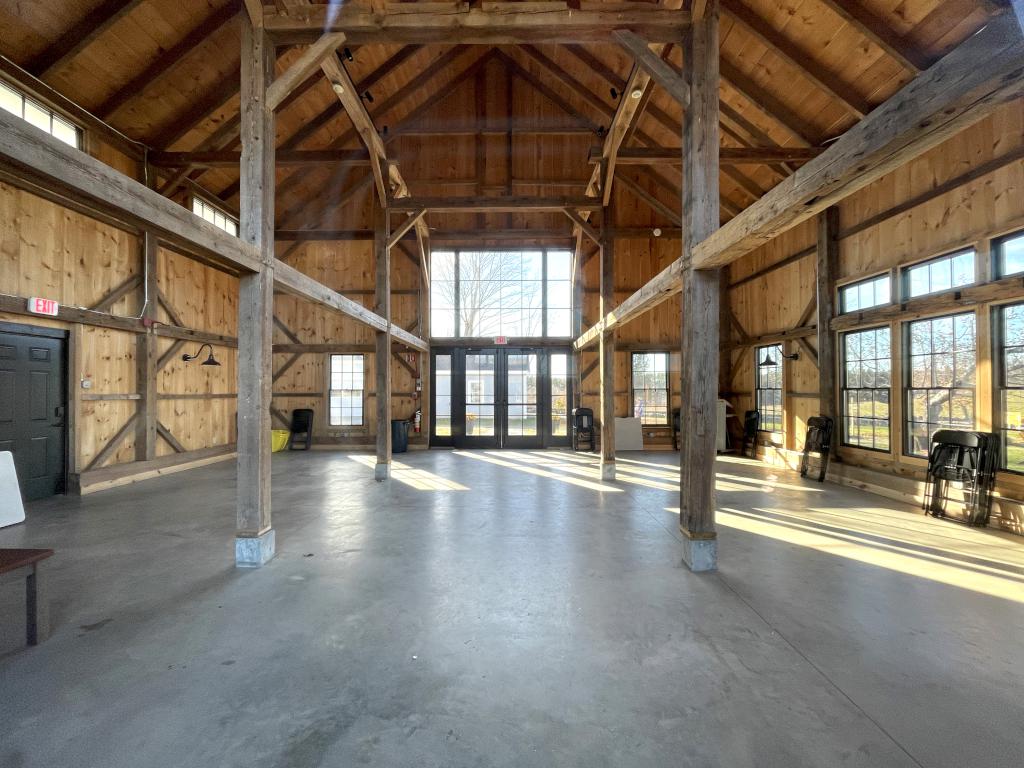 Deerfoot Barn in November at Chestnut Hill Farm in eastern Massachusetts