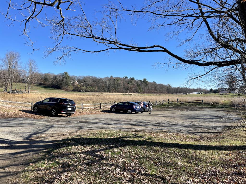 parking in November at Chestnut Hill Farm in eastern Massachusetts