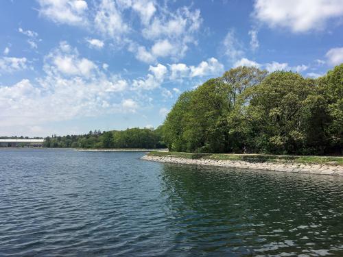 perimeter walk at Chestnut Hill Reservoir in Boston MA