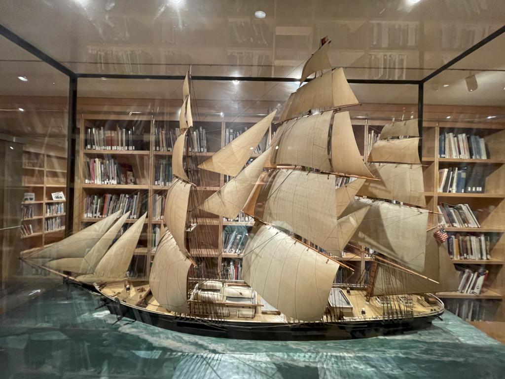 Flying Cloud model in the Addison Gallery near Cochran Sanctuary in northeastern Massachusetts