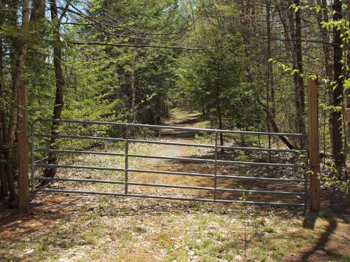 entrance gate at Contoocook Marsh near Rindge in southern New Hampshire