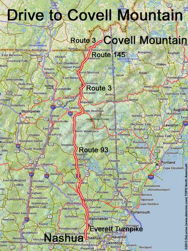 Covell Mountain drive route