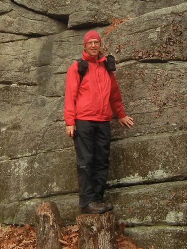 Fred at Redemption Rock at the start of a hike to Crow Hills near Leominster, MA