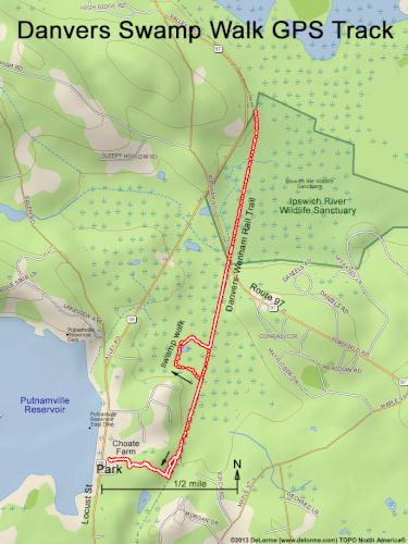 Danvers Swamp Walk gps track