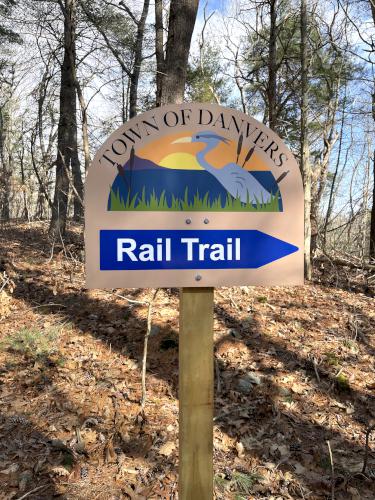 entry sign in February at Danvers Swamp Walk in northeast MA