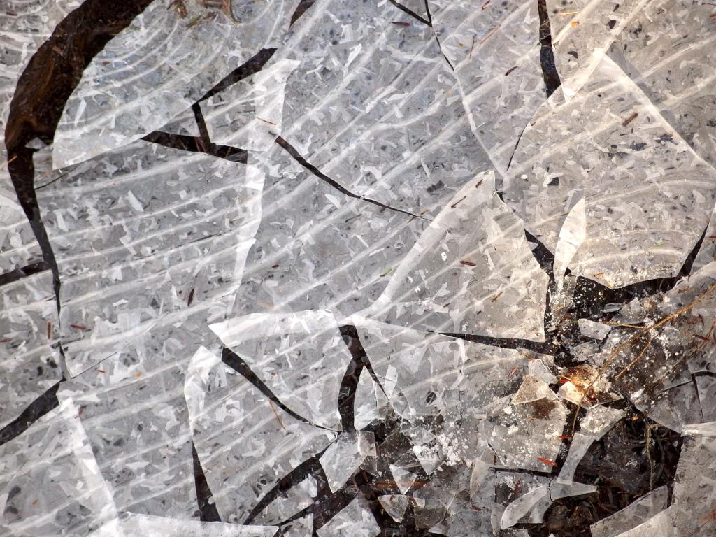 Ice-art #1 in December at Drummer Hill Conservation Area at Keene in southwest New Hampshire