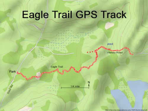 GPS track in November at Eagle Trail in southern NH