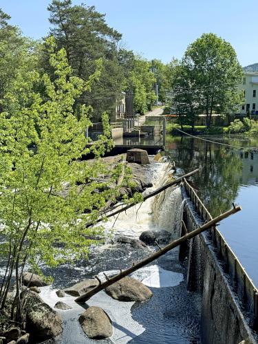 Contoocook River dam in June at Bruce Edes Forest in southern NH