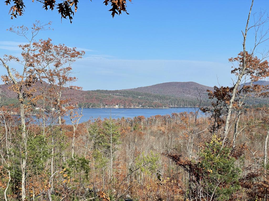 Merrymeeting Lake in November as seen from the Mount Eleanor Trail in New Hampshire