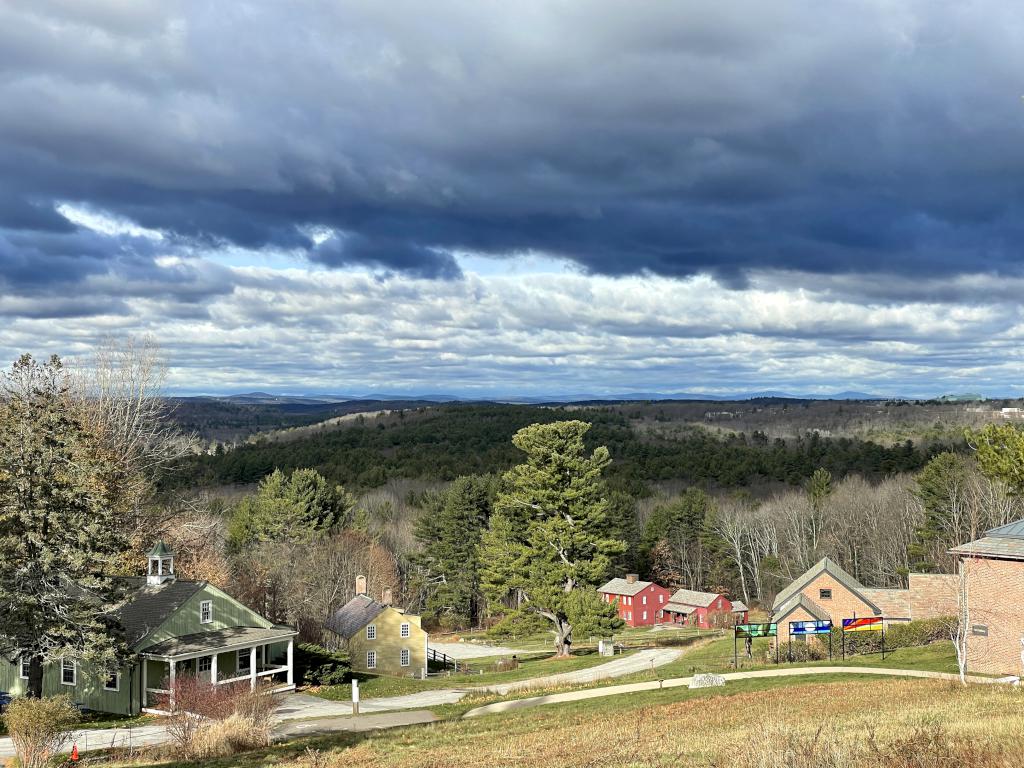 overview in November of the Fruitlands Museum in northeast Massachusetts