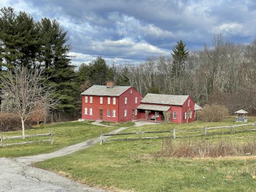 Fruitlands Farmhouse in November at Fruitlands Museum in northeast Massachusetts